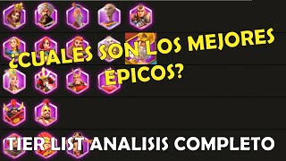 TIER LIST MAS COMPLETA PARA PRINCIPIANTES DE LOS MEJORES EPICOS DE RISE OF KINGDOMS EN 2023 ANALISIS [upl. by Atineb]