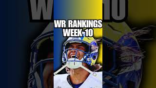 WRs Rankings for Fantasy Football Week 10 nfl shorts [upl. by Laved]