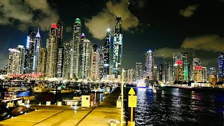 dhow cruise dubai marina 🇦🇪 Night view dubai uae dhowcruisedubai [upl. by Nnahs49]