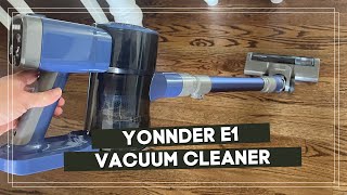 Review YONNDER E1 Cordless Vacuum Cleaner Powerful and Convenient [upl. by Ahsen]