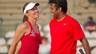 Leander Paes amp Martina Hingis 2014 WTT Finals Highlights [upl. by Ayatan]