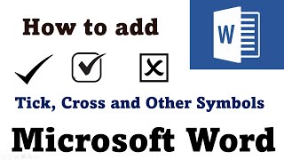 How to Insert Checkmarks or tick Symbol in Microsoft Word [upl. by Rachel]