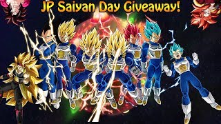 SAIYAN DAY DUAL GIVEAWAY JP What a sweet account Dokkan Battle [upl. by Atse125]