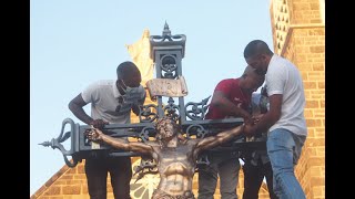 Christ en Croix rénové à léglise de Sacré Coeur BeauBassin [upl. by Veljkov87]