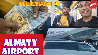 Finally Landed in Almaty Airport We became Millionaire after currency exchange kazakhstan almaty [upl. by Nandor]