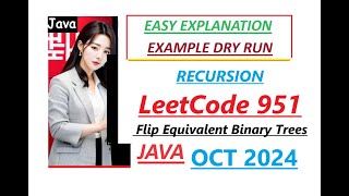 Flip Equivalent Binary Trees  Leetcode 951  Recursion  Java Code  Developer Coder [upl. by Ornstead349]