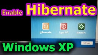 How to enable Hibernate under Windows XP laptop [upl. by Baggs420]