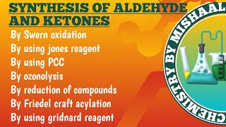 Synthesis of Aldehyde and Ketones  Synthesis of Carbonyl compounds  Functional group Chemistry [upl. by Gibson]