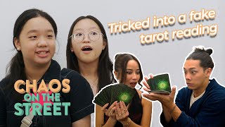 Fake psychics give CRAZY tarot predictions  Watch their reactions  Chaos On The Streets EP7 [upl. by Rosenblum]