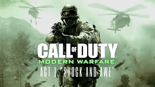 Call Of Duty 4 Modern Warfare 2007  Act I quotShock and Awequot No Commentary [upl. by Engenia]