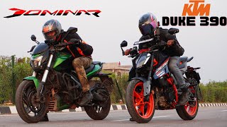 2024 duke 390 vs Dominar 400 Drag Race [upl. by Hsuk297]