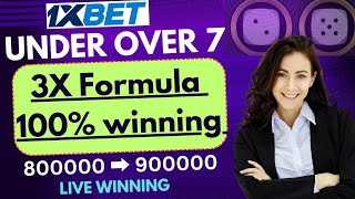 3 time under over and equal formula new trick for 1xbet under and over 7  100 confirm winning [upl. by Anaerdna]