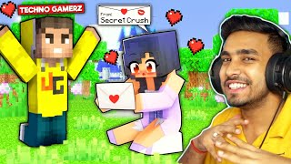 😱 TECHNO GAMERZ HAS A SECRET CRUSH ON HER IN MINECRAFT  Techno Gamerz  Minecraft [upl. by Akeret]