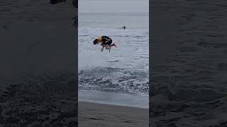 Next level… 360 Shuvit  360 body varial 【skimboarding tricks】djiosmo boardsports shorts [upl. by Nnylrac]