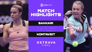 Maria Sakkari vs Anett Kontaveit  2021 Ostrava Final  WTA Match Highlights [upl. by Hiller]