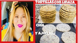 TORTILLAS CON CHIA LINAZA Y AJONJOLI NUTRITIVAS [upl. by Marler970]