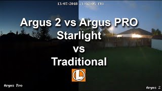 Reolink Argus 2 vs Argus Pro  Starlight vs Traditional Night Vision  Video Footage  Cloud Beta [upl. by Meridel]