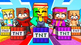 COURSE de TNT avec Mes AMIS sur Minecraft [upl. by Elag]