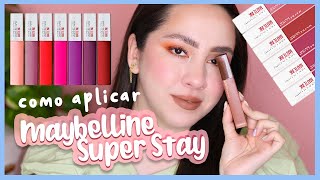 Así SE APLICAN los Maybelline SuperStay Matte Ink  Annie Cuspinera [upl. by Flan369]