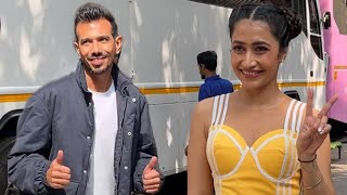 Yuzvendra Chahal Arrive To Support Wife Dhanashree Verma In Jhalak Dikhhla Jaa Season 11 [upl. by Gnuy]