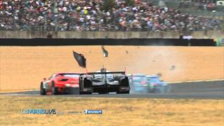 McNish crash  Le Mans 24 Hours  LeMansLivecom [upl. by Ainocal]