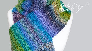 QUICK amp EASY Crochet Scarf 🤩 ONE ROW REPEAT 🤩 [upl. by Snej950]