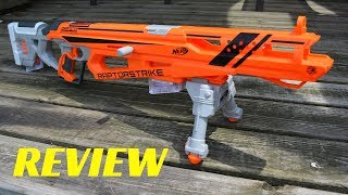 Review Nerf Accustrike Raptorstrike with Unboxing FPS and Range Tests [upl. by Adnawat21]