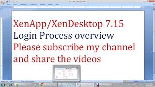 26XenDesktop 715 User Login Process [upl. by Ainala]