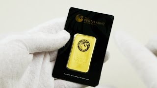 Australian Perth Mint 1 oz Gold Bar Unboxing [upl. by Katrinka]