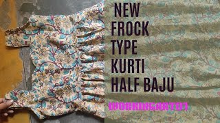 frock type kurti silane Ka simple Tarika art stitch cuttingskills kurti frockkurti workingart [upl. by Allerbag15]