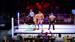 WWE12 Night of Champions Sims  Miz vs Cody vs Sin Cara vs Rey IC Title Match pt1 [upl. by Ennoryt406]