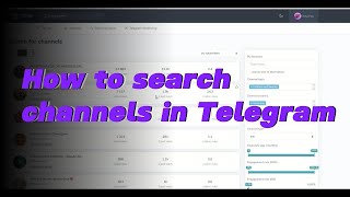 How to search channels in telegram [upl. by Okihcas]