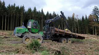 Ponsse Scorpion King amp John Deere 1510G • Heavy machines [upl. by Milewski]