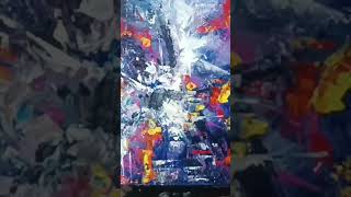 Acrylic painting techniques art shorts acrylicpainting abstractart [upl. by Aidyl]