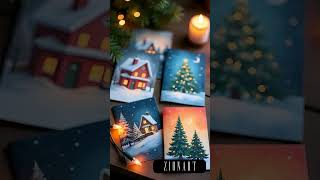 CREATE Your Own Mini CHRISTMAS Cards winter christmas [upl. by Petrick]