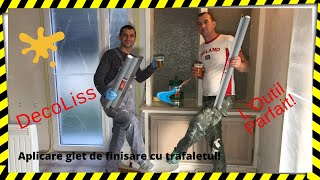 Aplicare glet de finisare cu trafaletul LOutil Parfait DecoLissParfait Liss prodecor9 [upl. by Iasi]