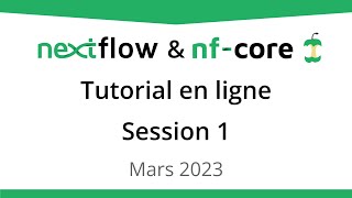 Nextflow amp nfcore Tutorial en Ligne  Session 1 French [upl. by Alyakem633]