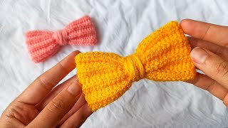 How to crochet a bow  Simple and easy crochet bow [upl. by Daile127]