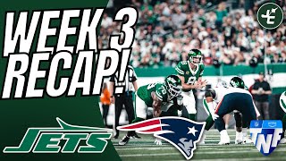 AARON RODGERS IS BACK  New England Patriots vs New York Jets RECAP amp REACTION  Week 3 TNF [upl. by Goody]