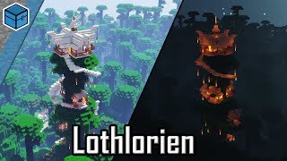 Lothlorien bauen in Minecraft  Minecraft Baumhaus bauen [upl. by Stoat]