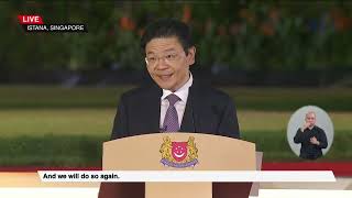 Prime Minister Lawrence Wongs first speech in Mandarin Malay amp English  Swearingin Ceremony 2024 [upl. by Retsim132]