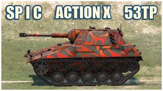 SP I C Action X amp 53TP • WoT Blitz Gameplay [upl. by Nawuq]