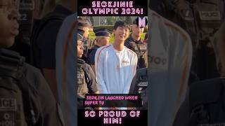 BTS JIN at 2024 Paris Olympic Torch Relay🔥 루브르에 뜬 자랑스러운 월와핸 성황봉송 주자 진 방탄소년단shorts btsarmy 진 [upl. by Klemens611]