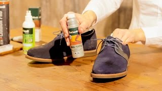 Wie putzt man Schuhe aus Wildleder und Glattleder   Materialmix Rauleder Glattleder reinigen [upl. by Belldas]