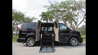 2017 Chevy Express Explorer Handicap Wheelchair Conversion Van Transfer Seat Hand Controls Poor Door [upl. by Ynafit]