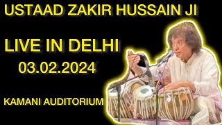 Ustaad Zakir Hussain ji 03022024 Live Performance in Delhi 🙌 [upl. by Novek417]