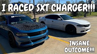 I RACED A STOCK V6 CHARGER STOCK SXT VS UNDERGROUND TUNED SXT SXT HELLCAT MUST WATCH [upl. by Coughlin]