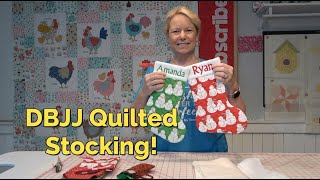 Designs by JuJu ITH Quilted Stocking Tutorial  Customize with Embrilliance Essentials [upl. by Refitsirhc28]