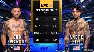 CUB SWANSON VS ANDRE FILI FULL FIGHT UFC 303 [upl. by Llevad825]