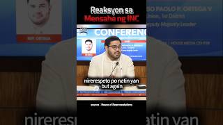 REAKSYON SA MENSAHE NG INC Politika Pilipinas Congress [upl. by Austine]